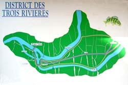 Plan du district des 3 rivires et Verdun sur le Doubs