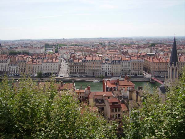 Vue de Lyon  partir des ruines gallo-romaines